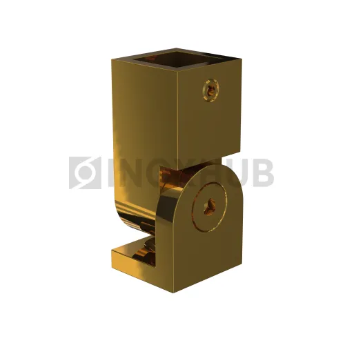 Держатель штанги (188 Gold) стена-штанга поворотный, штанга 15×15 мм, нерж. сталь под Золото