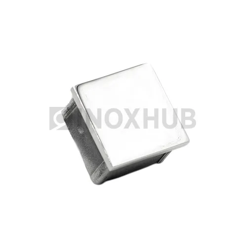 Заглушка литая плоская, 40.0×40.0 мм, AISI 304, GRIT 600
