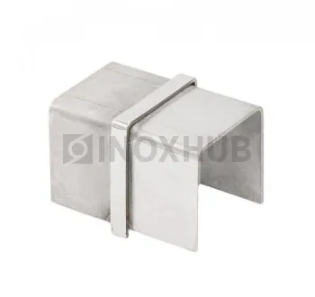 Соединительная муфта для поручня с пазом, 40.0×40.0 мм, AISI 304, GRIT 600