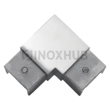 Отвод для поручня с пазом, 40.0×40.0 мм, AISI 304, GRIT 320