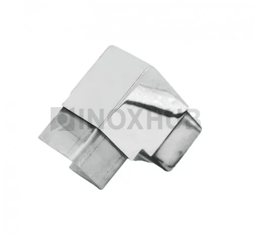 Отвод для поручня с пазом, 40.0×40.0 мм, AISI 304, GRIT 600