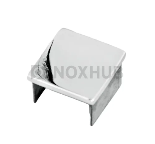 Заглушка для поручня с пазом, 40.0×40.0 мм, AISI 304, GRIT 600