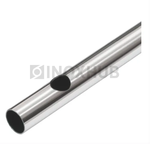 Труба с перфорацией Ø16.3 шагом 110 круглая, AISI 201, A554, 25×1×6000, GRIT 600