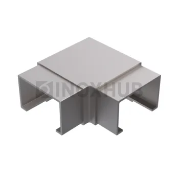Отвод для поручня с пазом, 60.0×40.0 мм, AISI 304, GRIT 320