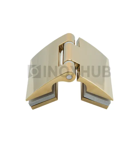 Петля (512 Gold) стекло-стекло, открывание наружу, под Золото