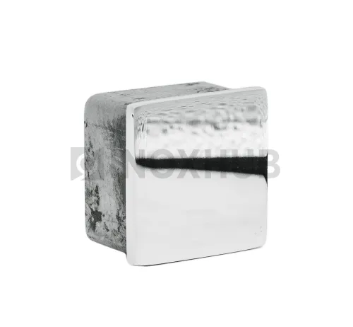 Заглушка для поручня с пазом, 40.0×40.0 мм, AISI 304, GRIT 600