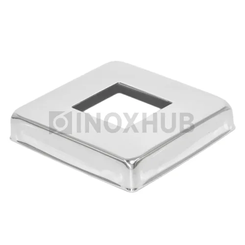Низ стойки квадратный, 40.0×40.0 мм / 94.0×94.0 мм, AISI 304, GRIT 600