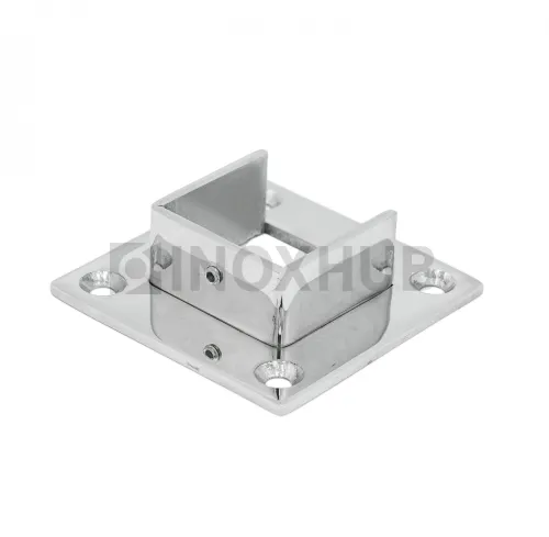 Фланец для поручня с пазом, 40.0×40.0 мм, AISI 304, GRIT 600