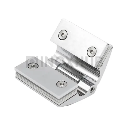 Петля (512 PC) стекло-стекло, открывание наружу, полированный хром