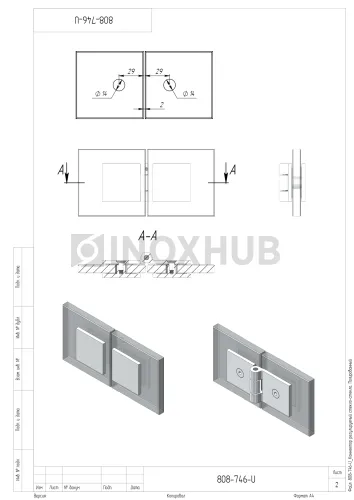 Коннектор (725 reg PC) стекло-стекло регулируемый, полированный хром