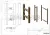 Ручка (633-800 Gold) 32×625×800 мм, стекло 8-12 мм, под Золото