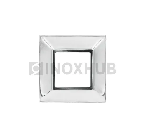 Низ стойки квадратный, 40.0×40.0 мм / 82.0×82.0 мм, AISI 304, GRIT 600