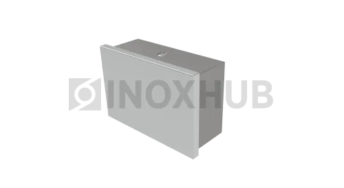 Заглушка для поручня с пазом, 60.0×40.0 мм, AISI 304, GRIT 600