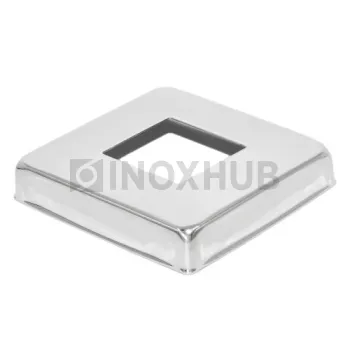 Низ стойки квадратный, 40.0×40.0 мм / 94.0×94.0 мм, AISI 304, GRIT 600