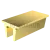 Заглушка (764 Gold) для профиля 763 756, L=1000 мм, алюминий, под Золото Заглушка (764 Gold) для профиля 763 756, L=1000 мм, алюминий, под Золото