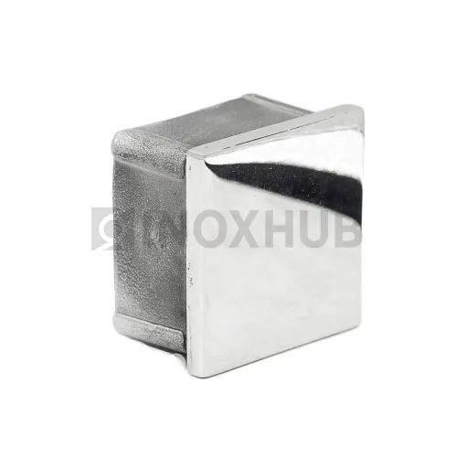 Заглушка литая плоская, 40.0×40.0 мм, AISI 304, GRIT 600
