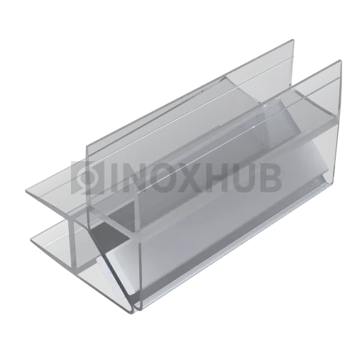 Профиль (210-10) магнит белый 90º/180º, L=2200 (1компл/2 шт), стекло 10.0 мм