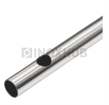 Труба с перфорацией Ø16.3 шагом 110 круглая, AISI 201, A554, 25×1.5×6000, GRIT 600