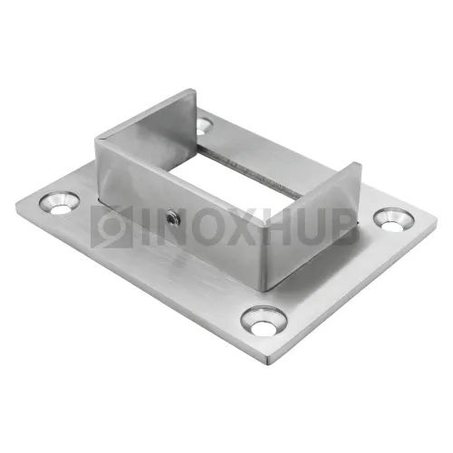 Фланец для поручня с пазом, 60.0×40.0 мм, AISI 304, GRIT 320