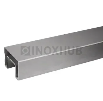 Труба с пазом 24×24 мм, профильная 60×40×1.5×6000 мм, AISI 304, ASTM A554, GRIT 600