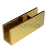 Профиль п-обр. (756 Gold), 19×13 мм L=3000, стекло 8.0 мм, алюминий, под Золото