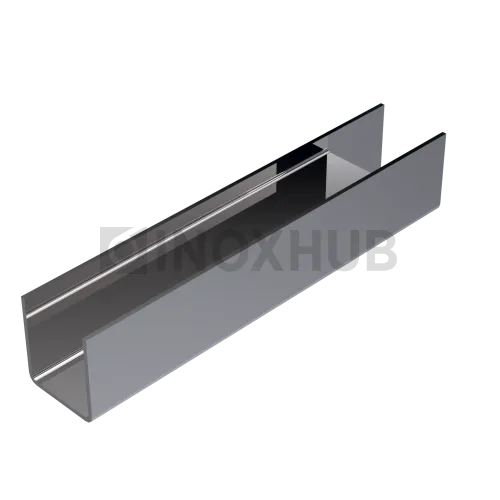 Профиль (П-08-3000 PSS) П-образный, 9.2×10.0 мм L=3000, стекло 8.0 мм, AISI 304 GRIT 600