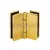 Петля (515 Gold) стекло-стекло, без реза уплотнителя, с декоративными крышками, под Золото