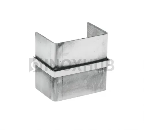Соединительная муфта для поручня с пазом, 60.0×40.0 мм, AISI 304, GRIT 600
