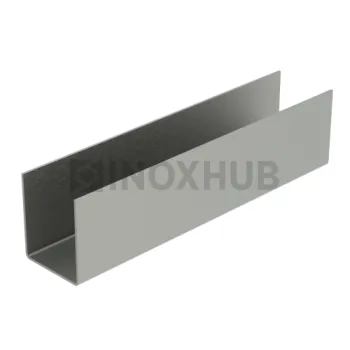 Профиль (П-12-3000 SSS) П-образный, 14.0×16.5 мм L=3000, стекло 12.0 мм, AISI 304 GRIT 320