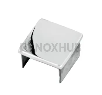 Заглушка для поручня с пазом, 40.0×40.0 мм, AISI 304, GRIT 600