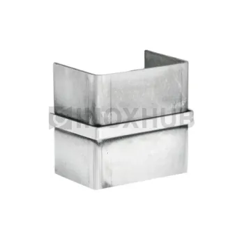 Соединительная муфта для поручня с пазом, 60.0×40.0 мм, AISI 304, GRIT 600