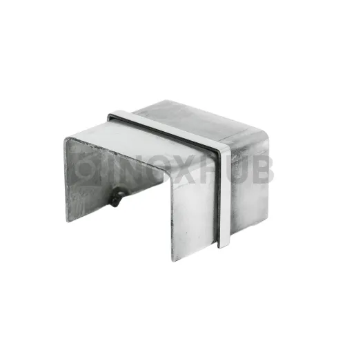 Соединительная муфта для поручня с пазом, 60.0×40.0 мм, AISI 304, GRIT 600